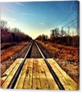 Could Go On Forever. #railroad #driving Canvas Print