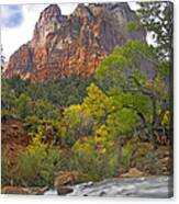 Court Of The Patriarchs Zion Np Utah Canvas Print