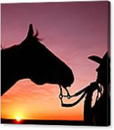 Cowgirl Sunset Canvas Print