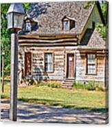 Cowtown Log Cabin Canvas Print