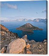 Crater Lake In The Evening Canvas Print