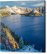 Crater Lake Snowfall - Crater Lake National Park Photograph Canvas Print