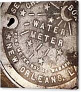 Crescent City Water Meter Canvas Print