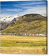 Crested Butte City Colorado Panorama View Canvas Print