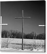 Crosses In Snow Canvas Print