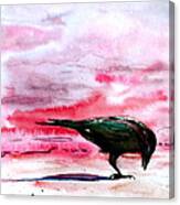 Crow At Dawn Canvas Print