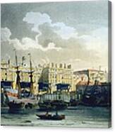 Custom House From The River Thames Canvas Print