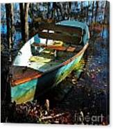 Cypress Lake Boat Canvas Print