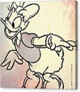Daisy Duck Sketch Canvas Print
