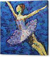 Dance Figure Study In Purple Canvas Print