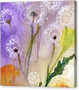 Dandelion Puff Balls Watercolor Canvas Print