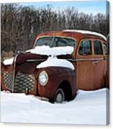 De Soto In De Snow Canvas Print