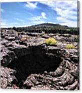 Decayed Lava Hole At Craters Of The Canvas Print