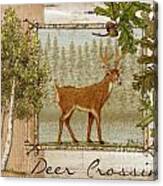 Deer Crossing Canvas Print
