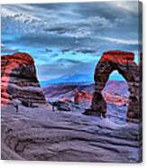 Delicate Arch At Sunset Canvas Print