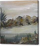 Desert In Monachrome Canvas Print
