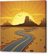 Desert Road Canvas Print
