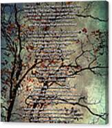 Desiderata Inspiration Over Old Textured Tree Canvas Print