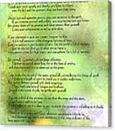 Desiderata - Inspirational Poem Canvas Print