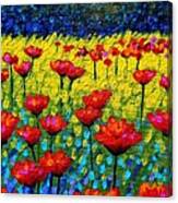Detail From Twilight Poppies Canvas Print