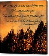 Deuteronomy The Lord Goes Before You Canvas Print