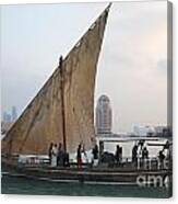 Dhow And Hotels Canvas Print