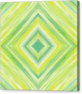 Diamond In Green And Yellow Canvas Print