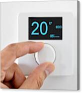 Digital Thermostat Canvas Print
