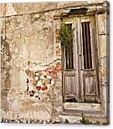 Dilapidated Brown Wood Door Of Portugal Ii Canvas Print