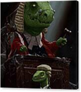 Dinosaur Judge In Uk Court Of Law Canvas Print