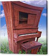 Distorted Upright Piano Canvas Print