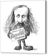 Dmitri Mendeleev, Caricature Canvas Print