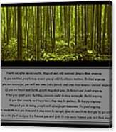 Do It Anyway Bamboo Forest Canvas Print