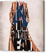 Doctor Who Inspired Tenth Doctor's Typographic Artwork Canvas Print