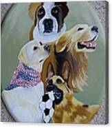 Dog Heros Canvas Print