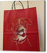 Dog Shopping Bag Canvas Print