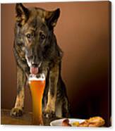 Dogs Love Beer Canvas Print