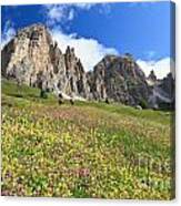 Dolomiti - Hike In Gardena Pass Canvas Print