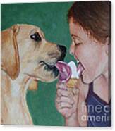 Double Dip - Ice Cream For Two Canvas Print