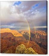 Rainbow  At Kanab Pt, Grand Canyon Canvas Print