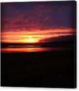Down The Beach #sunset Canvas Print