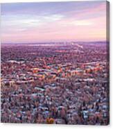 Downtown Boulder Colorado Morning View Canvas Print