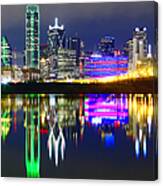 Downtown Dallas Skyline Reflections Canvas Print