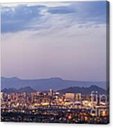 Downtown Phoenix Arizona Dusk Panorama Canvas Print