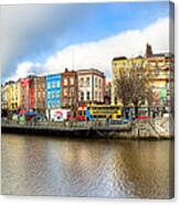 Dublin River Liffey Panorama Canvas Print