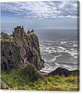 Dunnottar Castle And The Scotland Coast Canvas Print