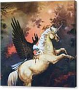 Eagle And The Unicorn Canvas Print