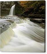 Eagle Cliff Falls In Autumn Canvas Print