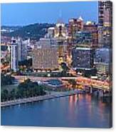 Early Evening In Pittsburgh Canvas Print