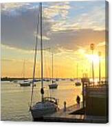 Early Morning In The Harbor Canvas Print